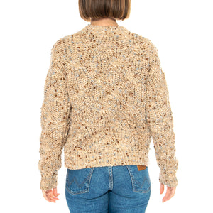 Chaqueta Punto Arena - Cardigan Donna Beige 15120018 . MD'M 