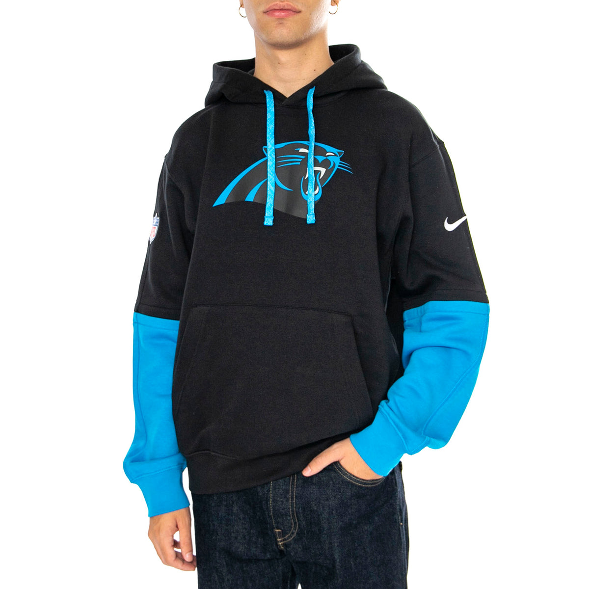 Nike Club Hoodie Black / Multi - Felpa Uomo Nera 02F2-092N-9D-87G . NIKE 