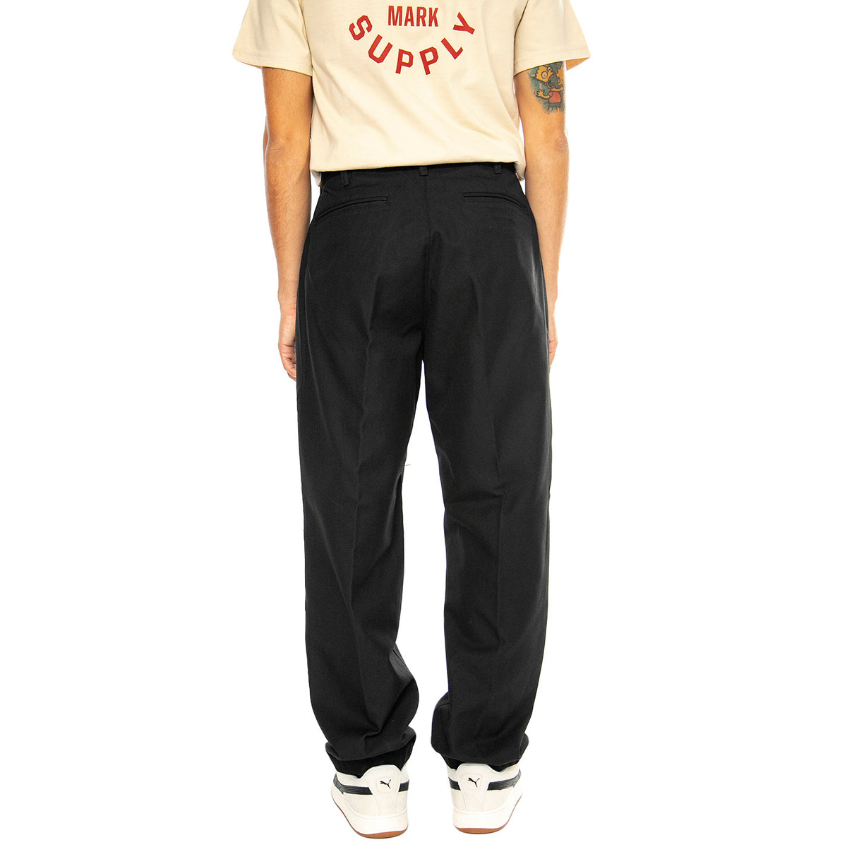 Fubar Pleated Pant Black - Pantaloni Uomo  Neri 142020241-BLACK . OBEY 