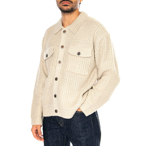 JJ Sweater Jacket Natural - Giacca Cardigan Uomo Beige 151000091-NAT . OBEY 