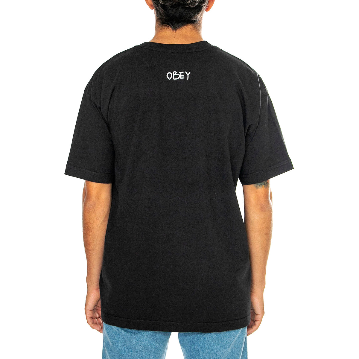 Obey Mental Hygiene Heavy Wight Tee Vintage Black - Maglietta Girocollo Uomo Nera 166913914-VBL . OBEY 