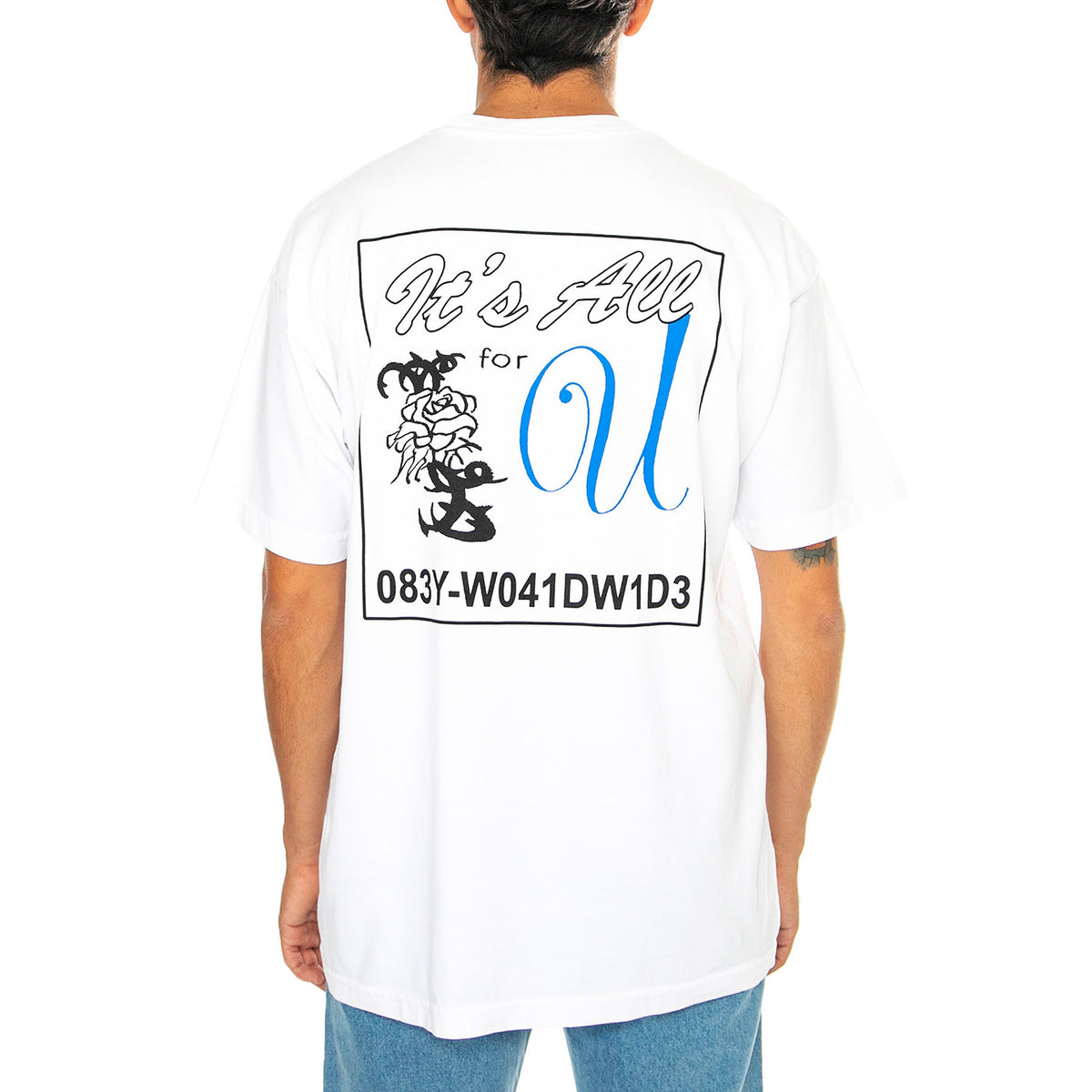It's All For You Heavy Weight Tee White - Maglietta Girocollo Uomo Bianca 166913918-WHT . OBEY 
