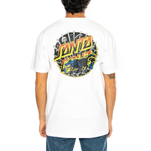Kendall Wolf Dot White - Maglietta Girocollo Uomo Bianca SCA-TEE-11644 . SANTA CRUZ 