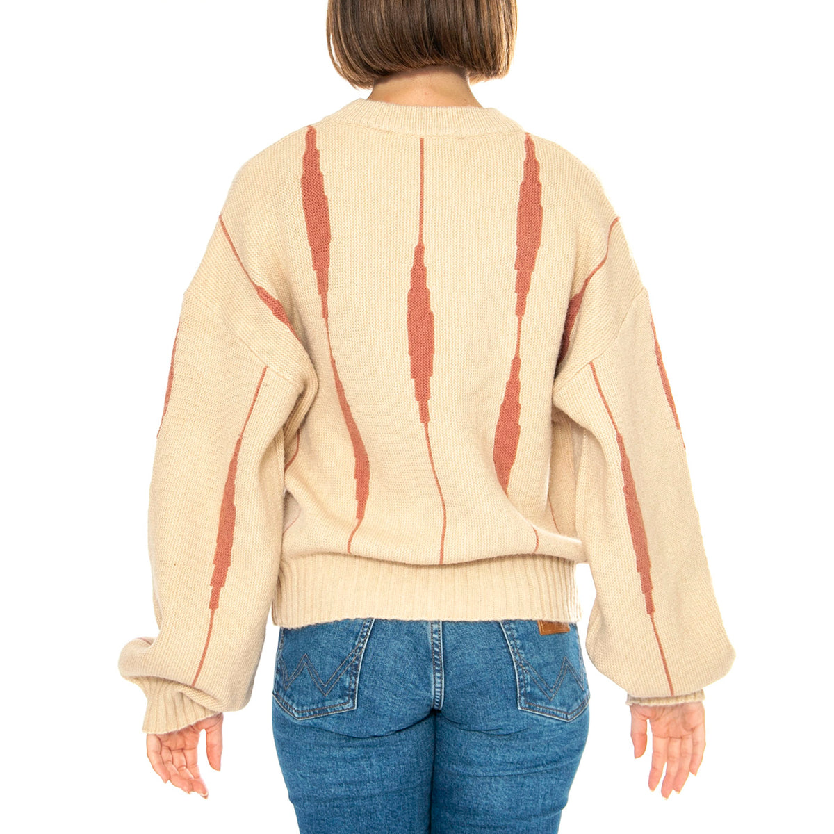 Jersey Jacquard Lineas Rosa - Maglione Donna Multicolore 43W/10613 . WILD PONY 