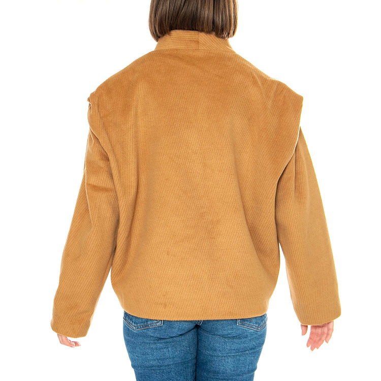 Abrigo Corto Estructura Camel - Giacca Donna Marrone 43W/11275 . WILD PONY 