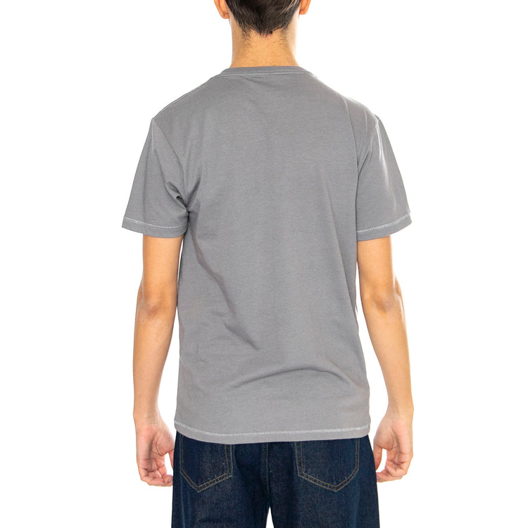 Basic S/S Tlrt Pebble - Maglietta Girocollo Uomo Grigia 22097-PEBBL . BRIXTON 