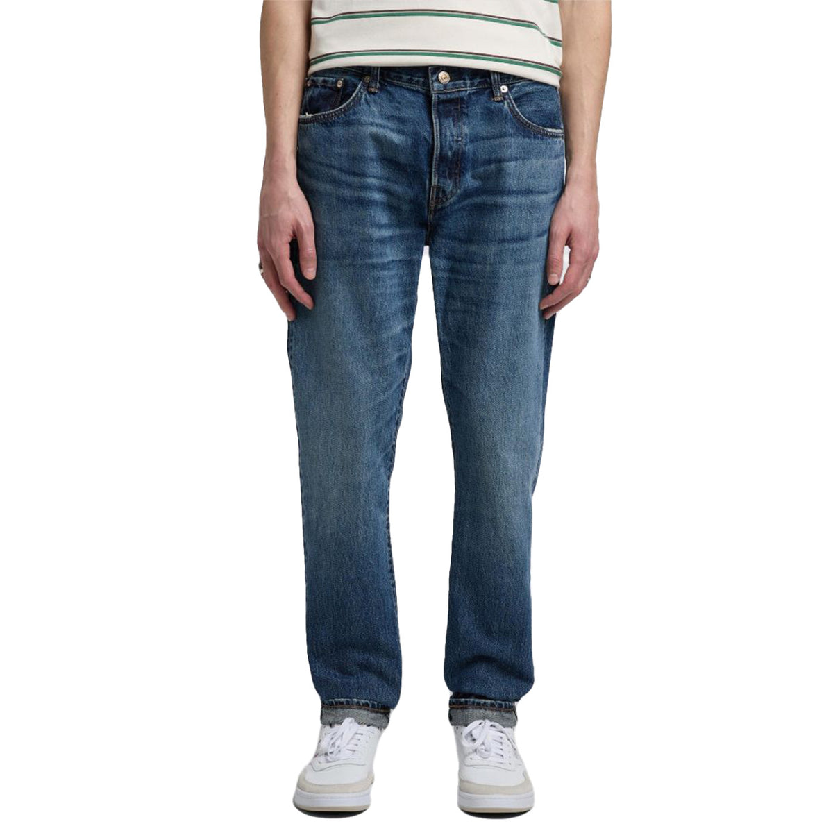 Slim Tapered Pant Mid Dark Used - Pantaloni Denim Jeans Uomo Blu I030683.01.E3.32 . EDWIN 