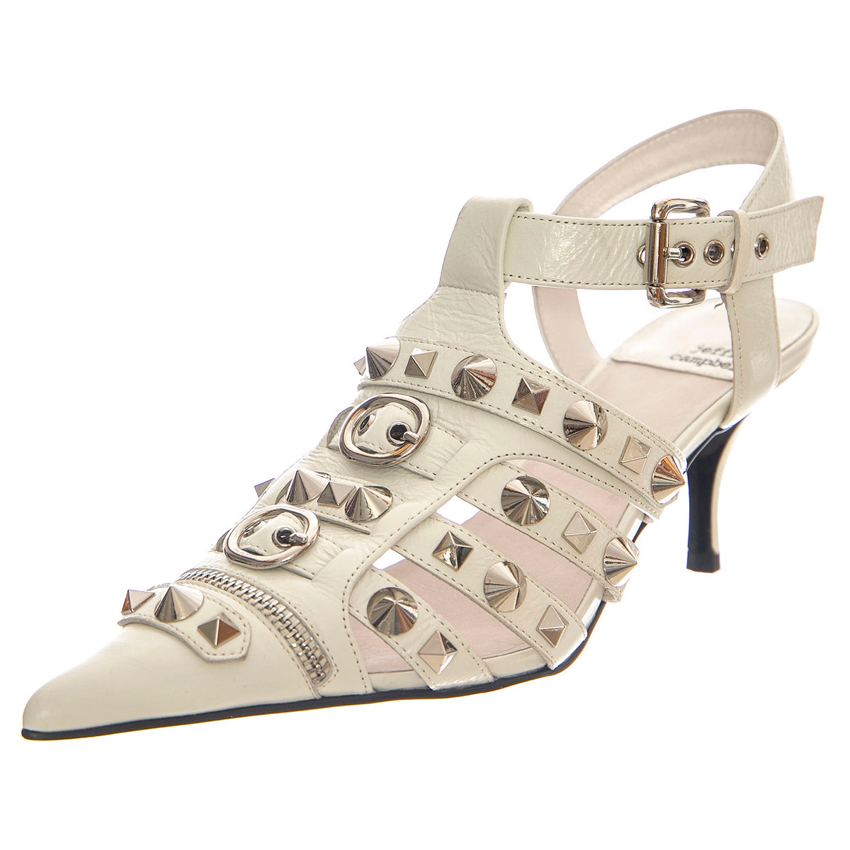 Rocked Ivory Crinkle Silver - Sandali Donna Bianchi JC-ROCKEDYVO . JEFFREY CAMPBELL 