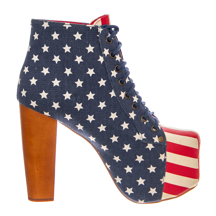Lita Fab Stars Stripes - Stivaletti Donna Multicolore LITA-FAB-STARS . JEFFREY CAMPBELL 