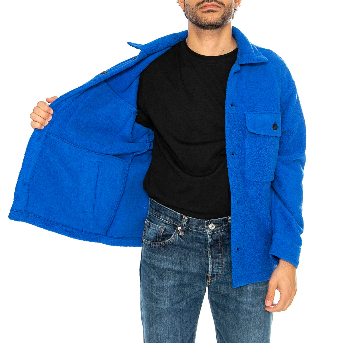 Thompson Shirt Jacket Surf Blue - Giacca Uomo Blu 121160047-SFB . OBEY 