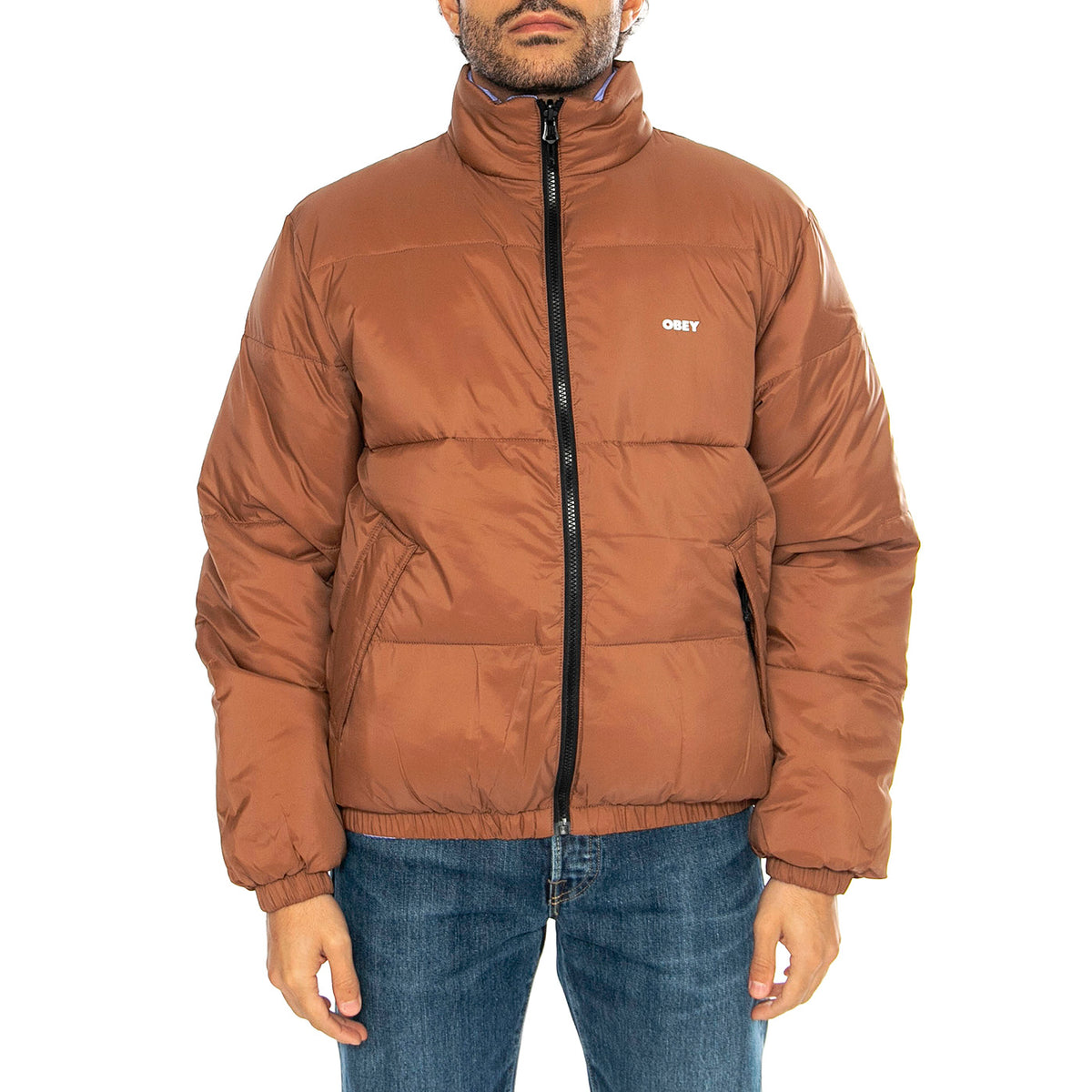 Benny Puffer Jacket Burl Wood Multi - Giacca Reversibile Uomo Multicolore 121800507-WOD . OBEY 