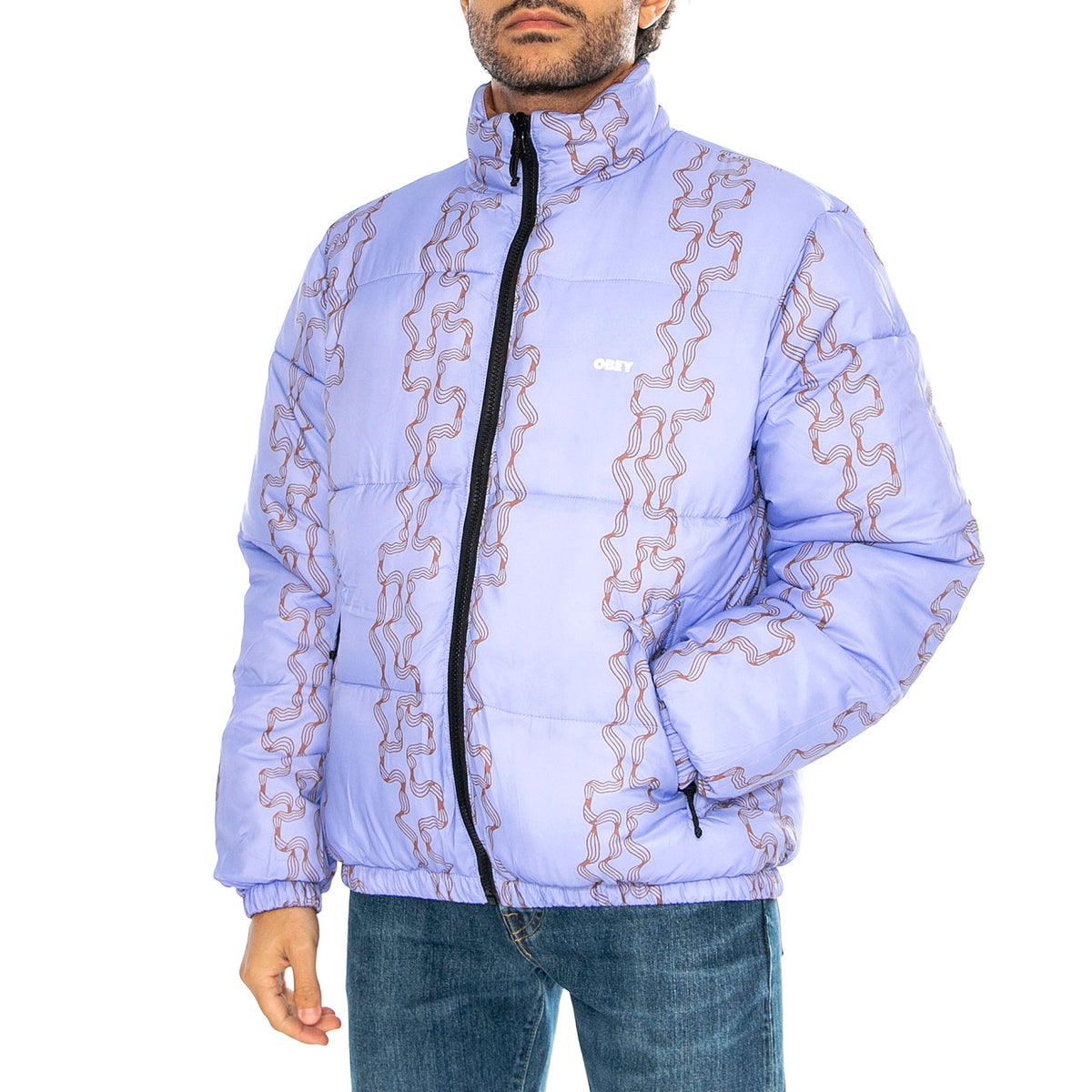 Benny Puffer Jacket Burl Wood Multi - Giacca Reversibile Uomo Multicolore 121800507-WOD . OBEY 