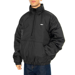Studio Mock Neck Anorak Black - Giacca Uomo Nera 121800544-BLK . OBEY 