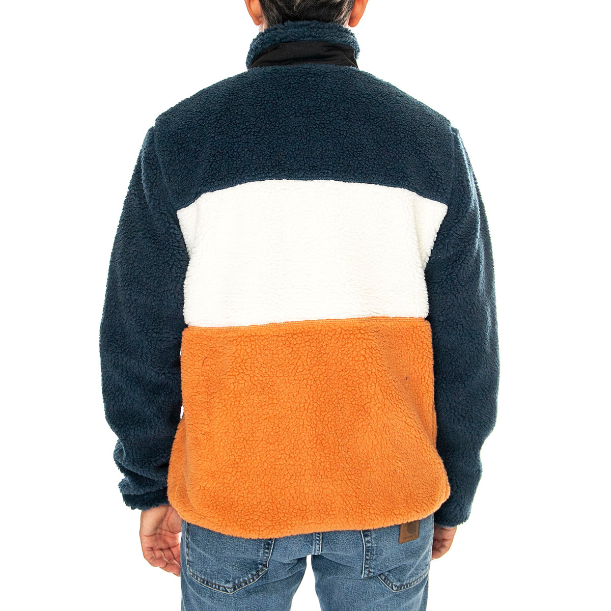 P Bear Colour Block Borg Zip T Blue Wing Teal - Giacca Uomo Multicolore PFD0050-946 . PENFIELD 