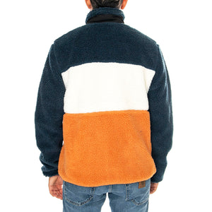 P Bear Colour Block Borg Zip T Blue Wing Teal - Giacca Uomo Multicolore PFD0050-946 . PENFIELD 
