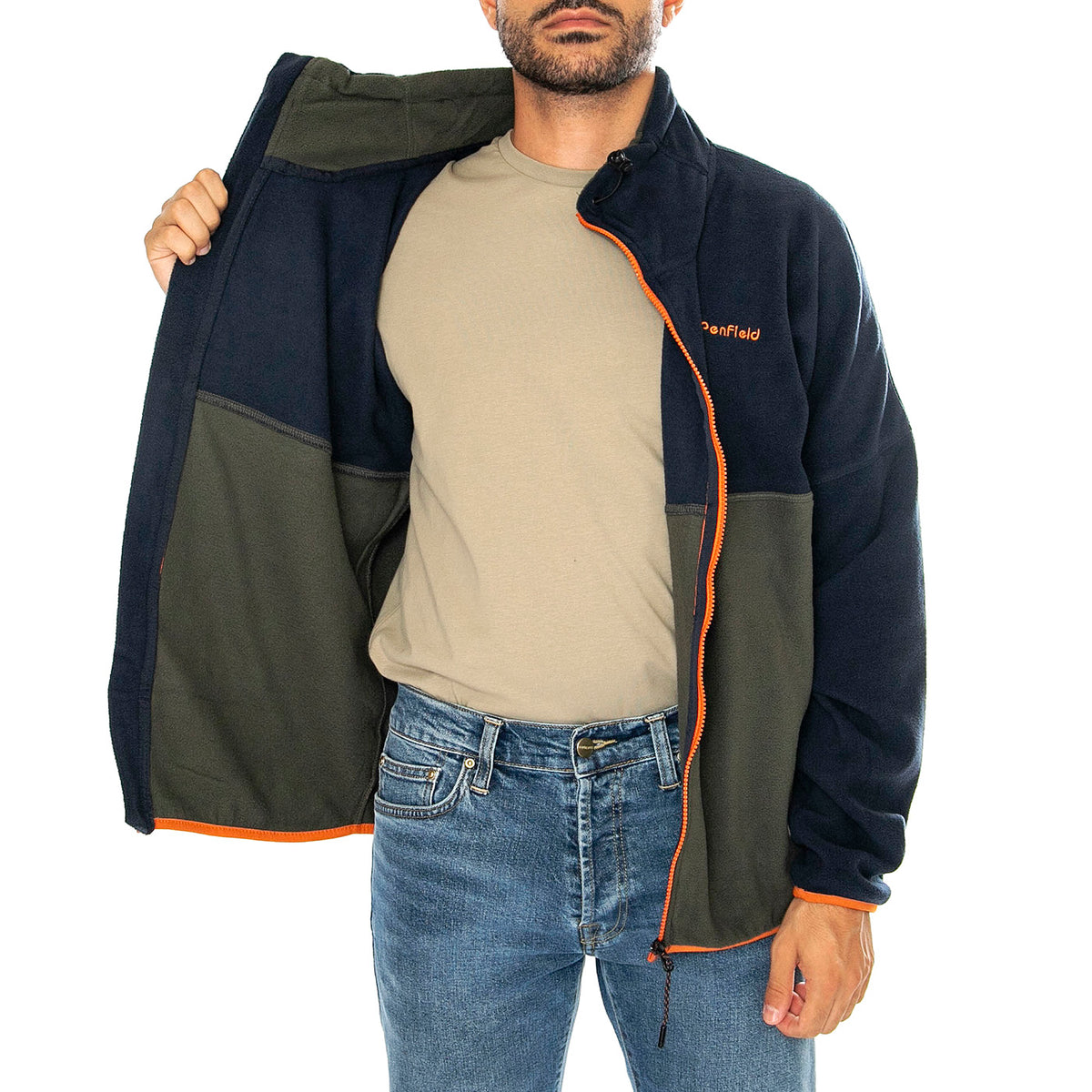 Penfield Polar Fleece Colour B Forest Night - Felpa Uomo Multicolore PFD0104-407 . PENFIELD 