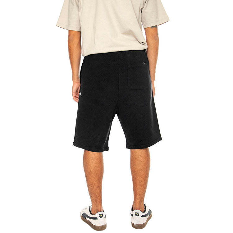 Hudson Script Sweat Short Black - Bermuda in Felpa Uomo Neri PFD0361-023 . PENFIELD 