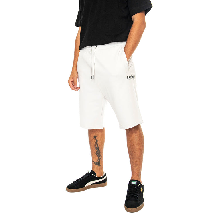 Hudson Script Sweat Short Nimbus Cloud - Bermuda in Felpa Uomo Grigi PFD0361-F57 . PENFIELD 