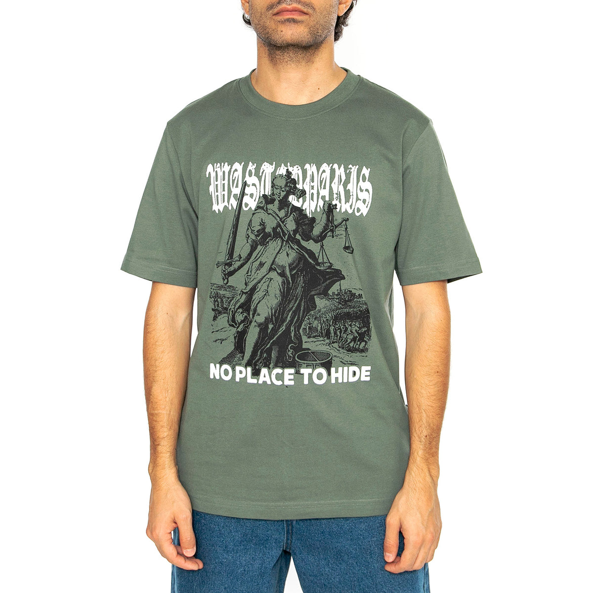 Sacrifice T-shirt Lichen Green - Maglietta Girocollo Uomo Verde E20WASSENLIG . WASTED PARIS 