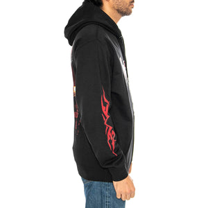 Hoodie Zip Blind Black - Felpa con Cappuccio Uomo Nera HOODIE ZIP BLIND - BLACK . WASTED PARIS 