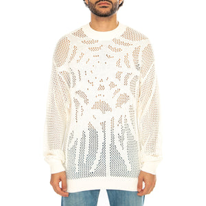 Sweater Snatch Off White - Maglione Girocollo Uomo Bianco SWEATER SNATCH - OFF-WHITE . WASTED PARIS 