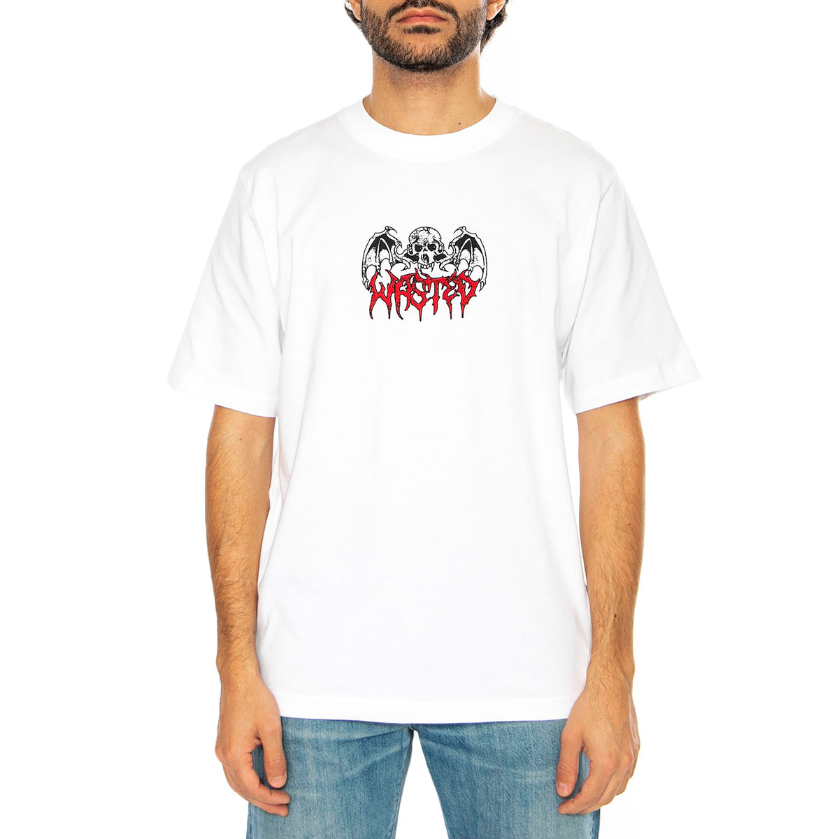T-Shirt Bones White - Maglietta Girocollo Uomo Bianca T-SHIRT BONES - WHITE . WASTED PARIS 
