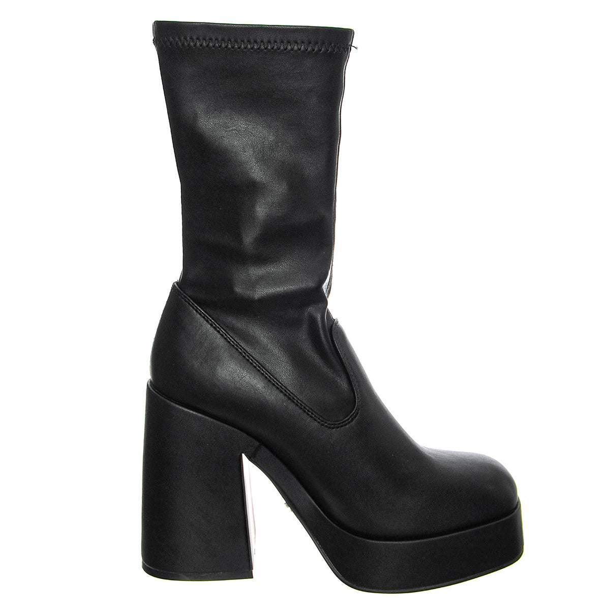 HIDDEN BLACK STRETCH PU - Stivaletti alla Caviglia Donna Neri WSSHIDDEN-BLK . WINDSOR SMITH 