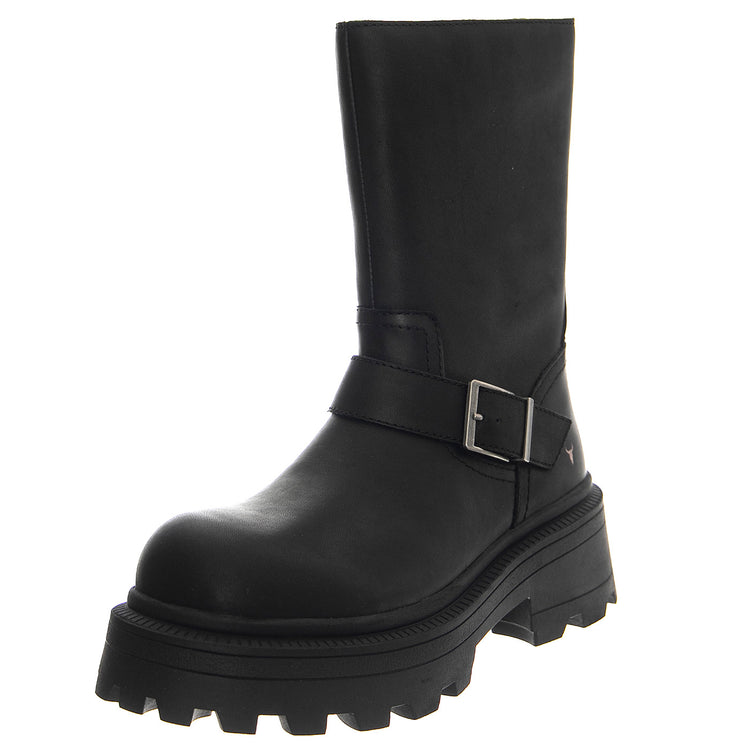 Teasin Black Rock Leather - Stivali Donna Neri WSSTEASIN-BLK . WINDSOR SMITH 