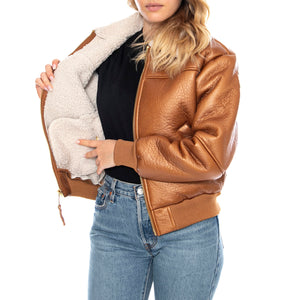 B-15 MOD -- Giacca Donna Cammello F258007 370 ALPHA INDUSTRIES 