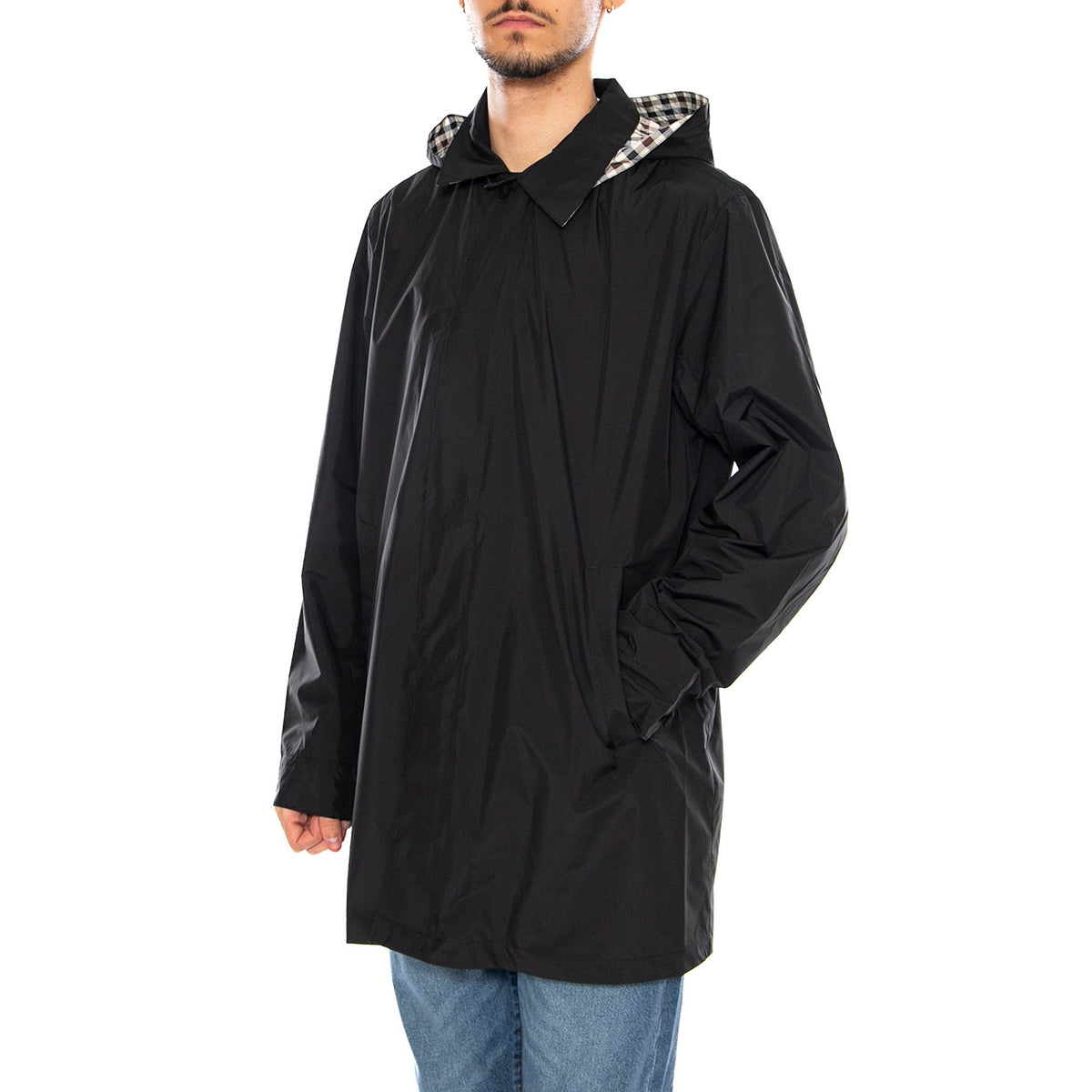 Packable Trench -- Trench Uomo Nero AA_ICON_JK005_16 . AQUASCUTUM 