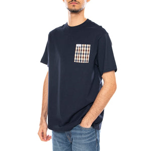 Iconic Pocket T-Shirt -- Maglietta Girocollo Uomo Navy AA_ICON_TS009_11 . AQUASCUTUM 