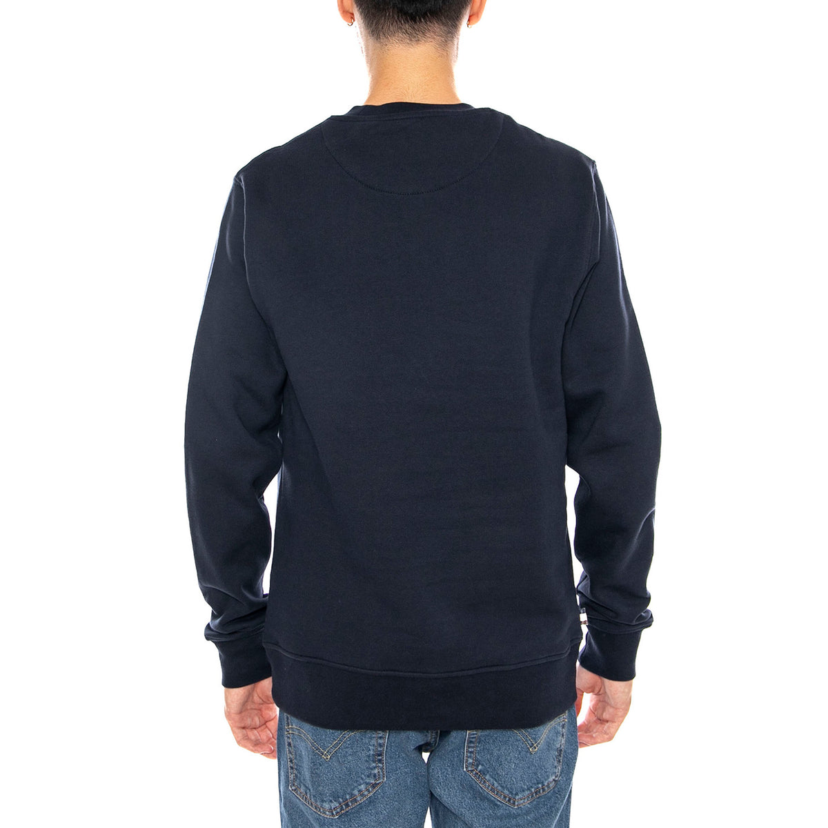 Small Logo Crew Neck Fleece -- Felpa Girocollo Uomo Navy AW_ICON_SW006_11 . AQUASCUTUM 