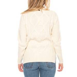 Barbour Burne Crew -- Maglione Donna Bianco LKN1572 WH51 BARBOUR 