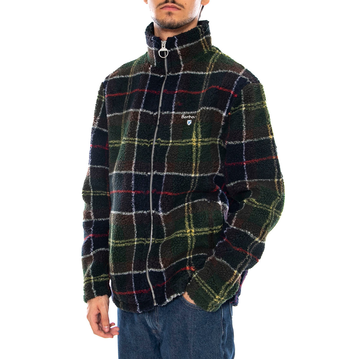 Tartan Fleece Zip Trough - Giacca Uomo Tartan Multicolore MFL0187 TN11 BARBOUR 