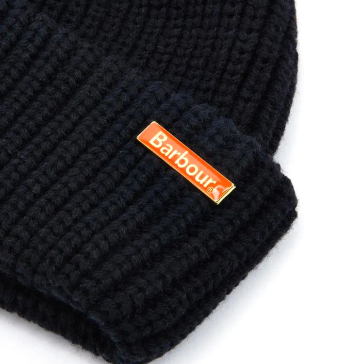 Mosely Beanie Black - Berretto a Coste Nero MHA0879 BK11 BARBOUR 