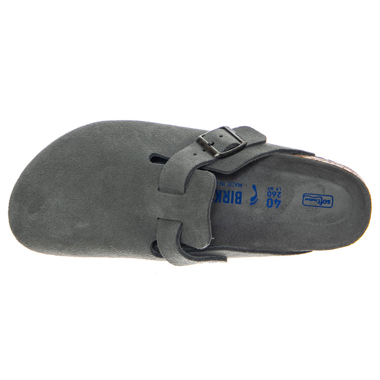 Boston SFB Basalt Gray, Suede Leather - Sandali Uomo Grigi 1030874 . BIRKENSTOCK 