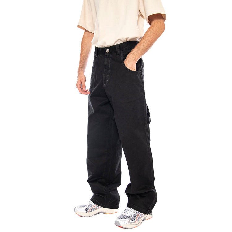 Baggy T. Gabardina Col. Tinto Nero - Pantaloni Uomo Neri R.BIANCO-L-CAMA-00N . BLUESKIN 
