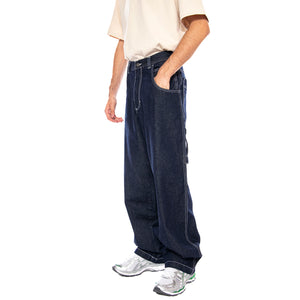 Baggy T. Denim Blue Lav Ecowash - Pantaloni Uomo Blu R.BIANCO-L-DNMB-001 . BLUESKIN 