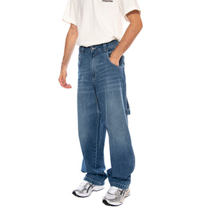 Baggy T. Denim Blue Lav Used Chiaro - Pantaloni Denim Jeans Uomo Blu R.BIANCO-L-DNMB-660 . BLUESKIN 