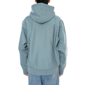 Hooded American Script Sweat Citadel - Felpa con Cappuccio Uomo Verde I028279.33EXX . CARHARTT WIP 