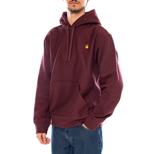 Hooded American Script Sweat Rondo - Felpa con Cappuccio Uomo Bordeaux I028279.33KXX . CARHARTT WIP 