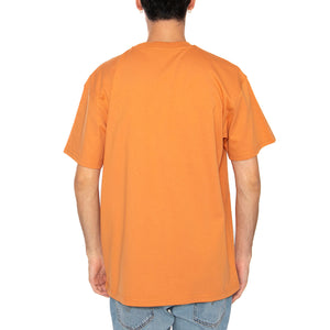 S/S American Script T-Shirt Redhaven - Maglietta Girocollo Uomo Arancione I029956.2ZYXX . CARHARTT WIP 