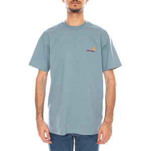 S/S American Script T-Shirt Citadel - Maglietta Girocollo Uomo Blu Medio I029956.33EXX . CARHARTT WIP 