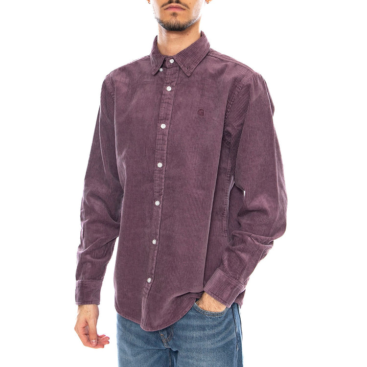 L/S Madison Cord Shirt Phlox / Phlox -- Camicia Uomo Viola I029958.39PXX . CARHARTT WIP 