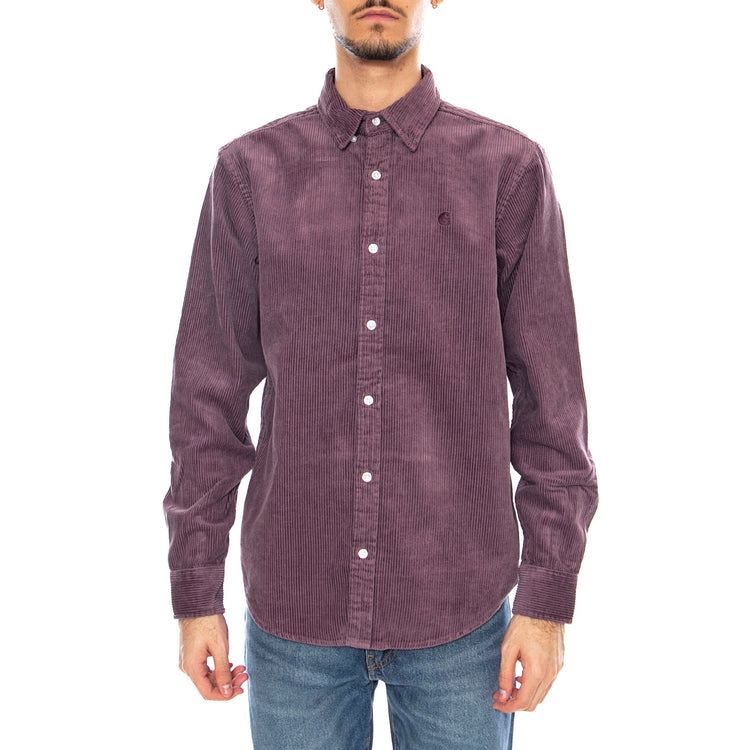 L/S Madison Cord Shirt Phlox / Phlox -- Camicia Uomo Viola I029958.39PXX . CARHARTT WIP 