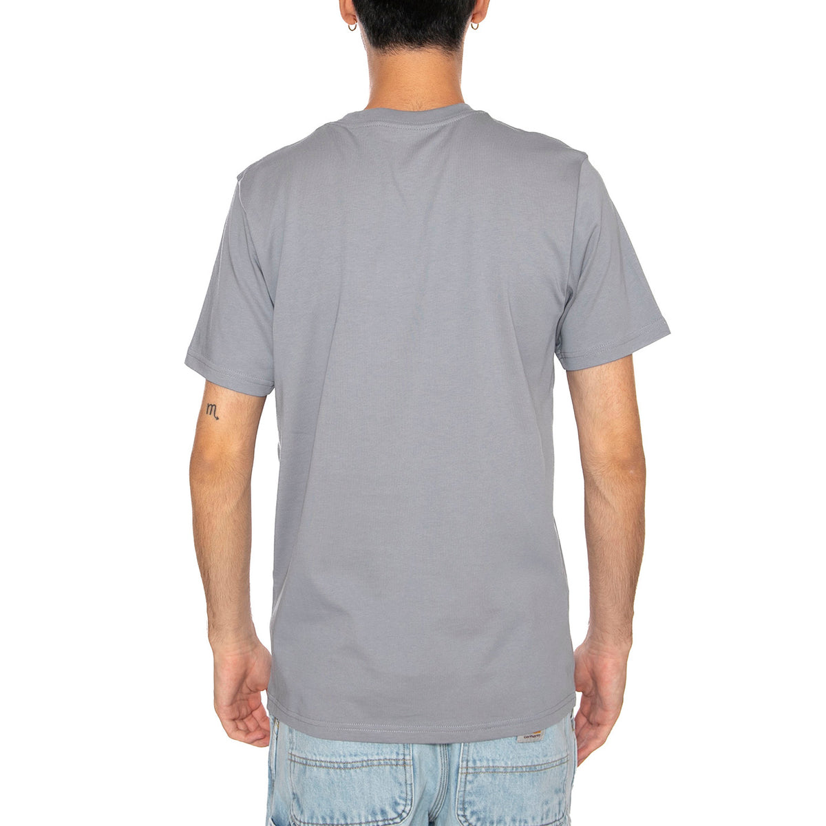 S/S Pocket T-Shirt Mirror - Maglietta Girocollo Uomo Grigia I030434.1NKXX . CARHARTT WIP 