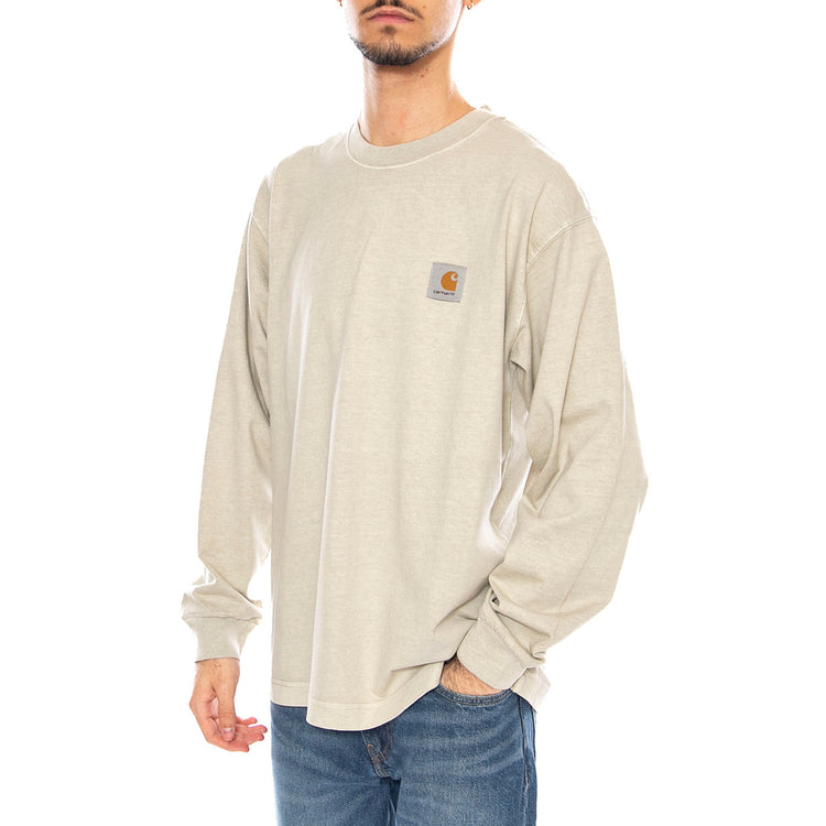 L/S Vista T-Shirt Fleur De Sel -- Maglietta Maniche Lunghe Uomo Beige I030779.2LPGD . CARHARTT WIP 