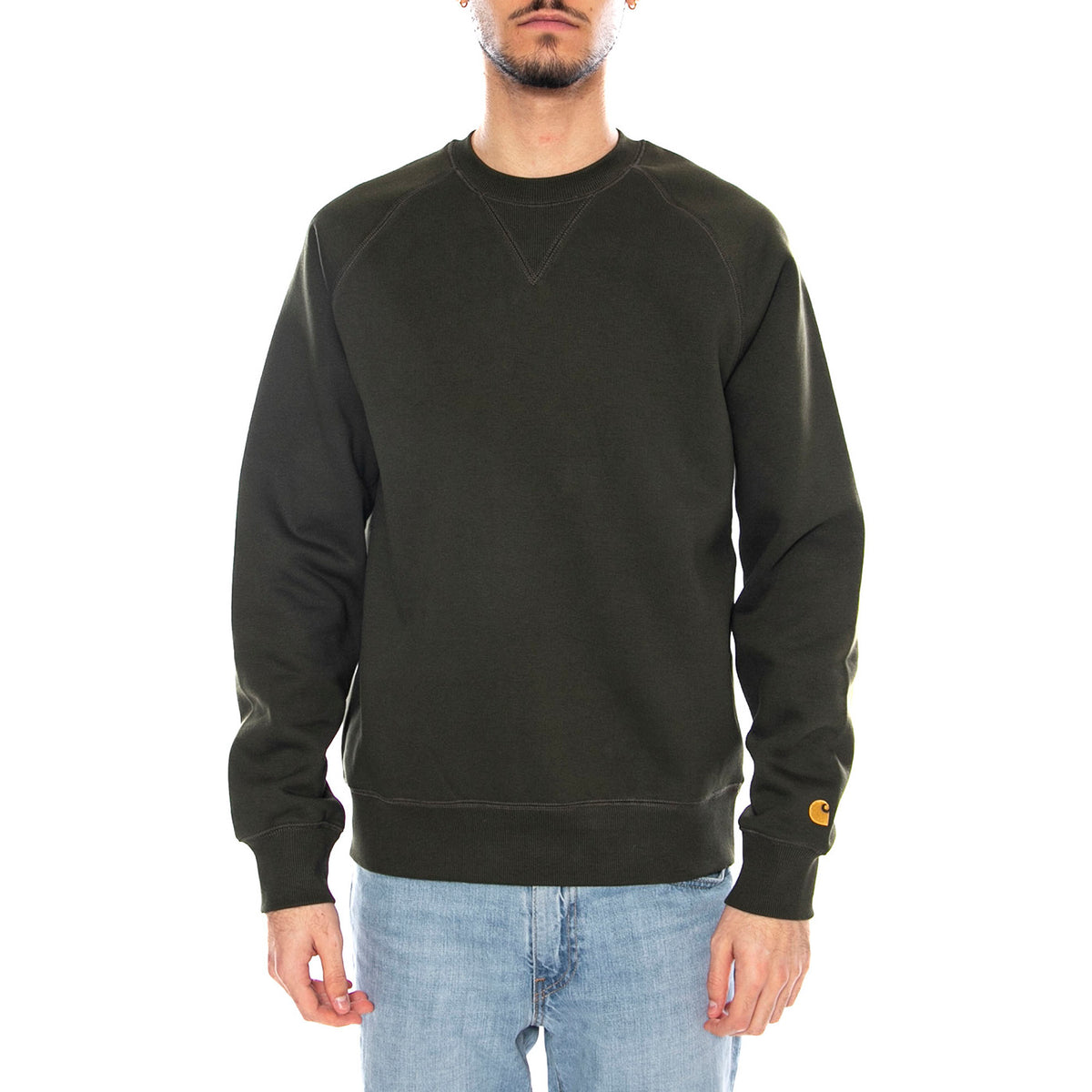 Chase Sweat -- Felpa Uomo Olive / Gold I033660.3CBXX . CARHARTT WIP 