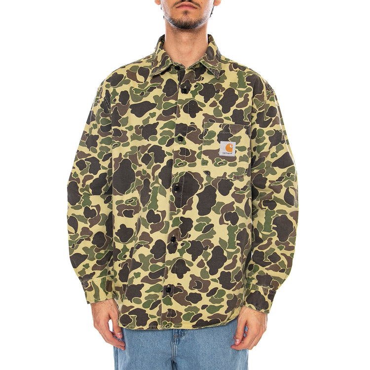 L/S Duck Shirt Camo Duck, Green - Camicia Uomo Multicolore I033769.2EQ06 . CARHARTT WIP 