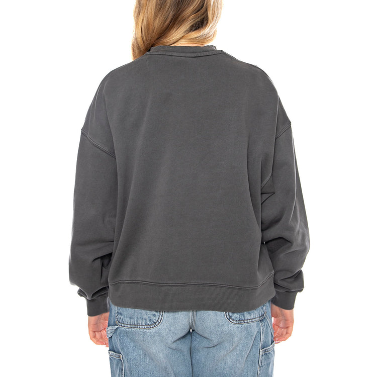 W Benton Sweatshirt - Grigia - Felpa Donna I034511_87_GD . CARHARTT WIP 